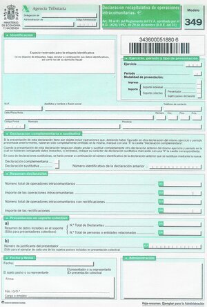 Modelo 349 Curso Administrativo Online