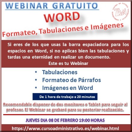 Webinar WORD FORMATEAR DOCUMENTOS E IMAGENES